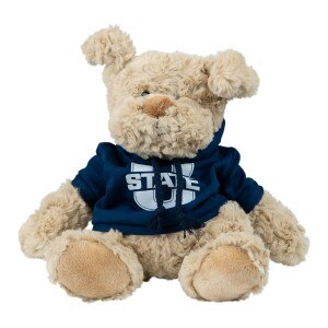 mascot factory cuddle buddy u-state dog plush